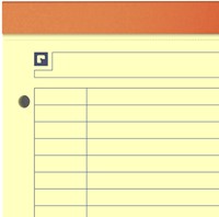 Cursusblok Oxford Orange Notepad A4+ lijn 4-gaats 160pag 80gr oranje-1