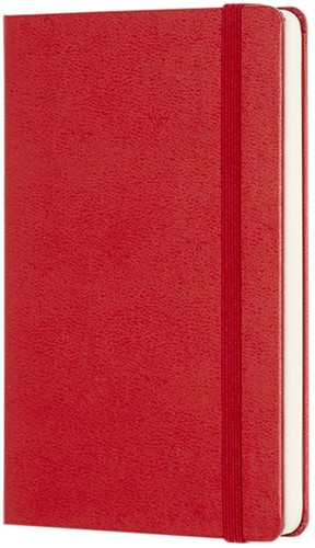 Notitieboek Moleskine pocket 90x140mm blanco hard cover rood-2