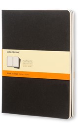 Schrift Moleskine 190x250mm lijn 240 pagina's 70gr zwart set à 3 stuks