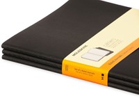 Schrift Moleskine 190x250mm lijn 240 pagina's 70gr zwart set à 3 stuks-2