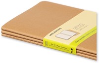 Schrift Moleskine 130x210mm blanco 160 pagina's 70gr kraft set à 3 stuks-2