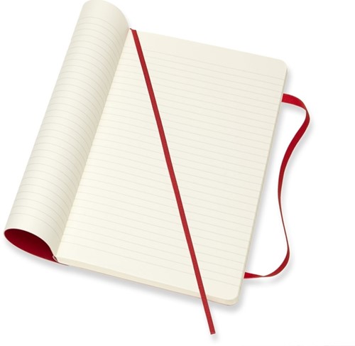 Notitieboek Moleskine large 130x210mm lijn soft cover scarlet red-3
