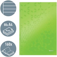 Notitieboek Leitz WOW A4 160blz 90gr lijn groen-9