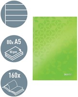 Notitieboek Leitz WOW A5 160blz 90gr lijn groen-6