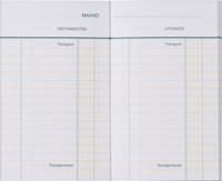 Kasboek 135x83mm 72blz 1 kolom oranje-3