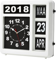 Wandklok Perel analoog 37x39cm  nederlandse versie wit-2
