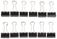 Papierklem MAUL foldback 215 19mm zwart 12 stuks-2