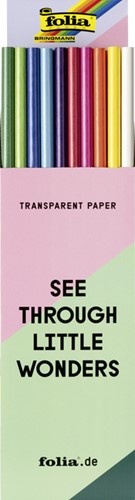 Transparant papier Folia 70x100cm 42gr assorti kleuren