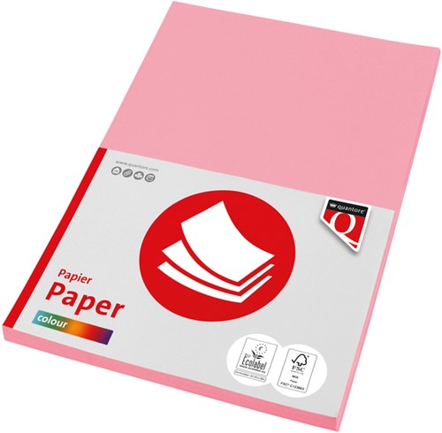 Kopieerpapier Quantore Colour A4 160gr roze 50 vel