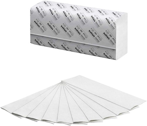 Handdoek Satino PT2 Prestige w-vouw 2-laags 206x320mm 25x120 vel wit 276600-3