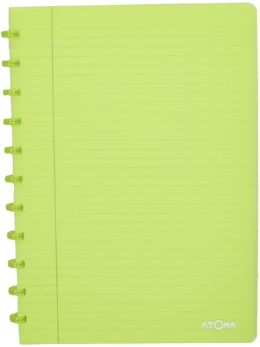 Schrift Atoma A4 lijn 144blz 90gr PP transparant assorti-2