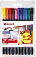 Fineliner edding 1200 fijn assorti set à 8+2 gratis