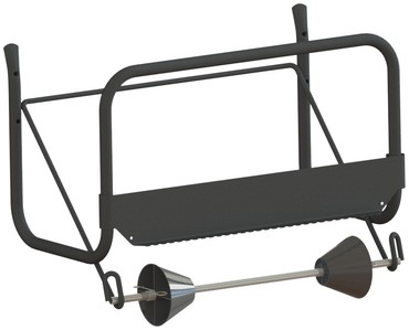 Poetspapierdispenser Euro Products M1 muurstandaard zwart 438304