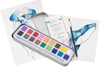 Aquarelverf Nassau Art blik à 18 napjes en penseel-1