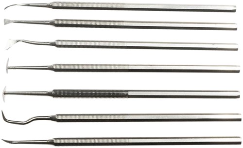 Boetseerspatelset Conda 7-delig metaal