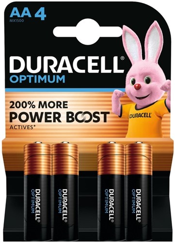 Batterij Duracell Optimum 4x AA