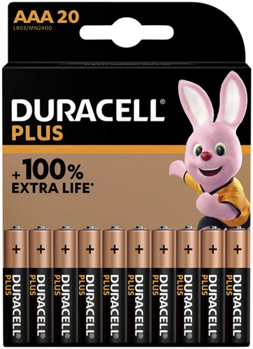 Batterij Duracell Plus 20xAAA
