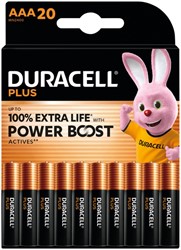 Batterij Duracell Plus power boost 20x AAA