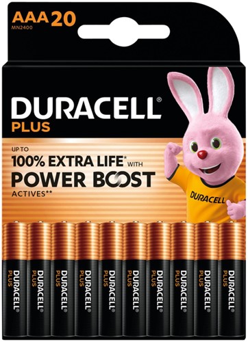 Batterij Duracell Plus power boost 20x AAA