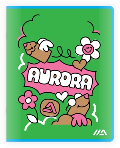 Schrift Aurora A5 ruit 5x5mm 200 pagina's 45gr-3