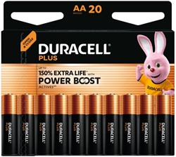 Batterij Duracell Plus power boost 20x AA