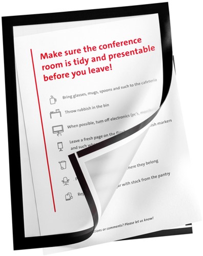 Infokader Quantore A5 zelfklevend zwart 2 stuks