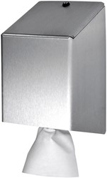 Poetspapierdispenser Euro Products universeel medium zilver 438990