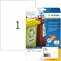 Etiket HERMA 4866 210x297mm A4 weerbestendig wit 10 stuks
