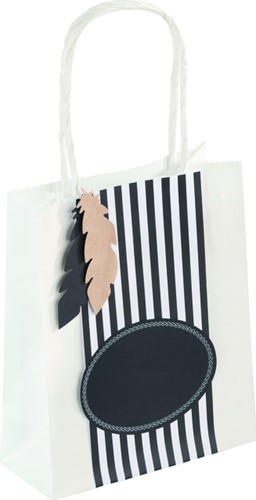 Tas met handvat Folia kraftpapier 110gr 12x15x5.5cm 20 stuks wit-2