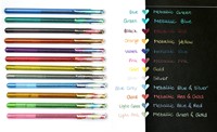 Gelschrijver Pentel K110 Dual medium metallic assorti blister à 8st-1