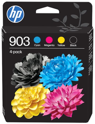 Inktcartridge HP 6ZC73AE 903 zwart + 3 kleuren