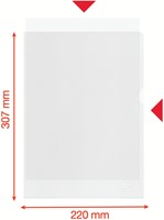 Insteekmap L-model Esselte A4 100% gerecycled 0.10mm transparant 100 stuks-2