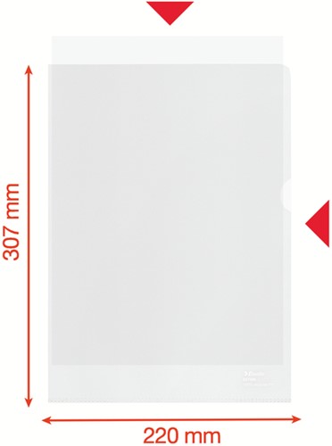 Insteekmap L-model Esselte A4 100% gerecycled 0.10mm transparant 100 stuks-2