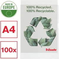 Insteekmap L-model Esselte A4 100% gerecycled 0.10mm transparant 100 stuks-2