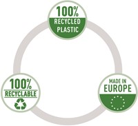 Insteekmap L-model Esselte A4 100% gerecycled 0.10mm transparant 100 stuks-3