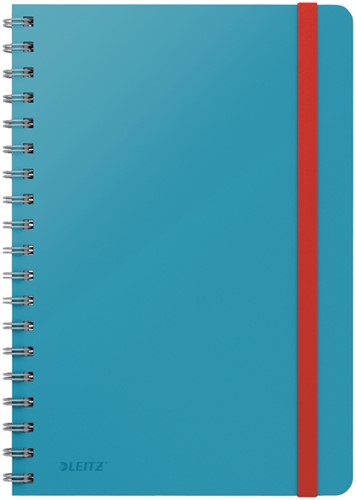 Notitieboek Leitz Cosy B5 160 blz spiraal lijn blauw