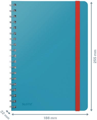 Notitieboek Leitz Cosy B5 160 blz spiraal lijn blauw-3