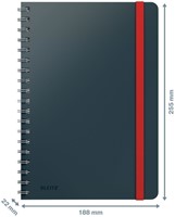 Notitieboek Leitz Cosy B5 160 blz spiraal lijn grijs-2