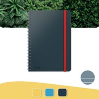 Notitieboek Leitz Cosy B5 160 blz spiraal lijn grijs-3