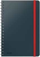 Notitieboek Leitz Cosy B5 160 blz spiraal lijn grijs