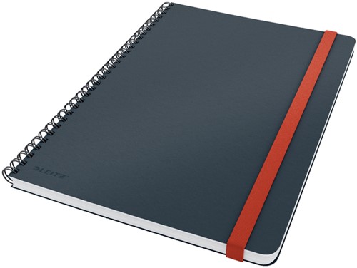Notitieboek Leitz Cosy B5 160 blz spiraal lijn grijs-2