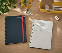 Notitieboek Leitz Cosy B5 160 blz spiraal lijn grijs-1
