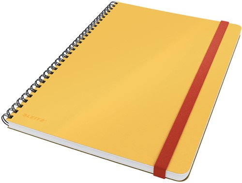Notitieboek Leitz Cosy B5 160 blz spiraal lijn geel-2