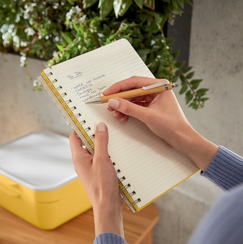 Notitieboek Leitz Cosy B5 160 blz spiraal lijn geel-3
