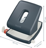 Perforator Leitz Cosy  30 vel fluweel grijs-1