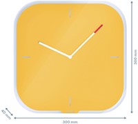 Wandklok Leitz Cosy geel glas-3