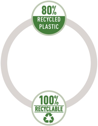 Dossiermap Leitz Recycle A4 3-kleps PP zwart-2