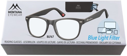 Leesbril Montana +1.00 dpt blue light filter zwart-3