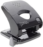 Perforator Rapesco Germ-Savvy Less Effort Eco X5-40ps antibacterieel 2-gaats zwart