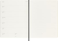 Agenda 2024 Moleskine 12M Planner Weekly 7dag/1pagina extra large 190x250mm soft cover black-1